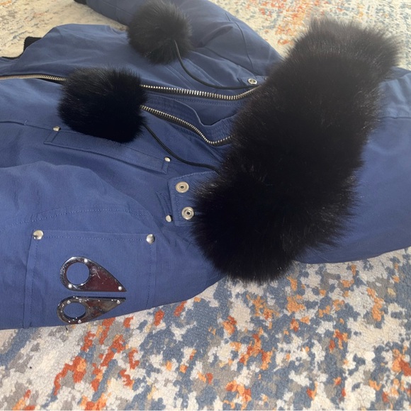 Moose Knuckles Blue and Black Jacket - Picture 3 of 6